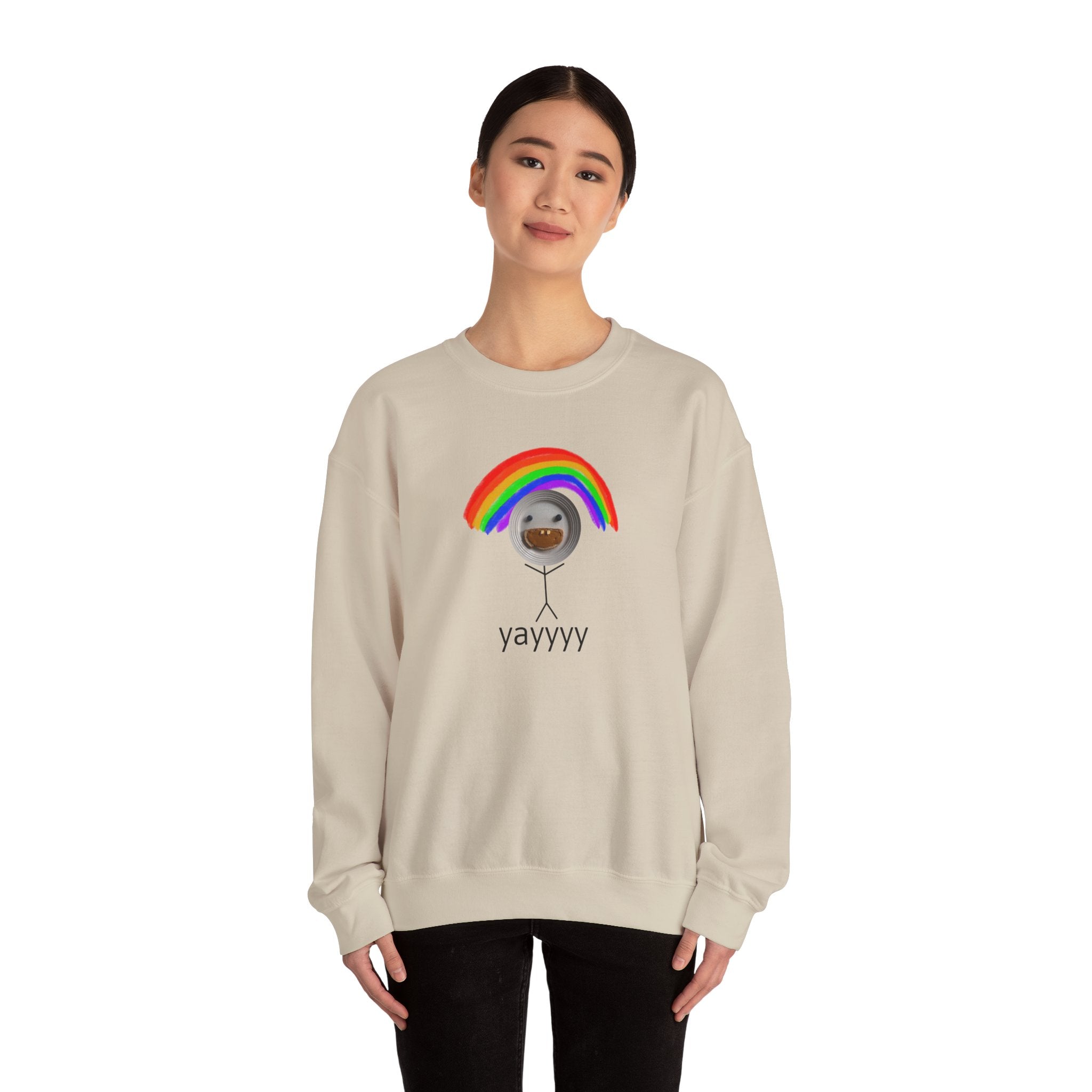 yayyyy rainbow crewneck