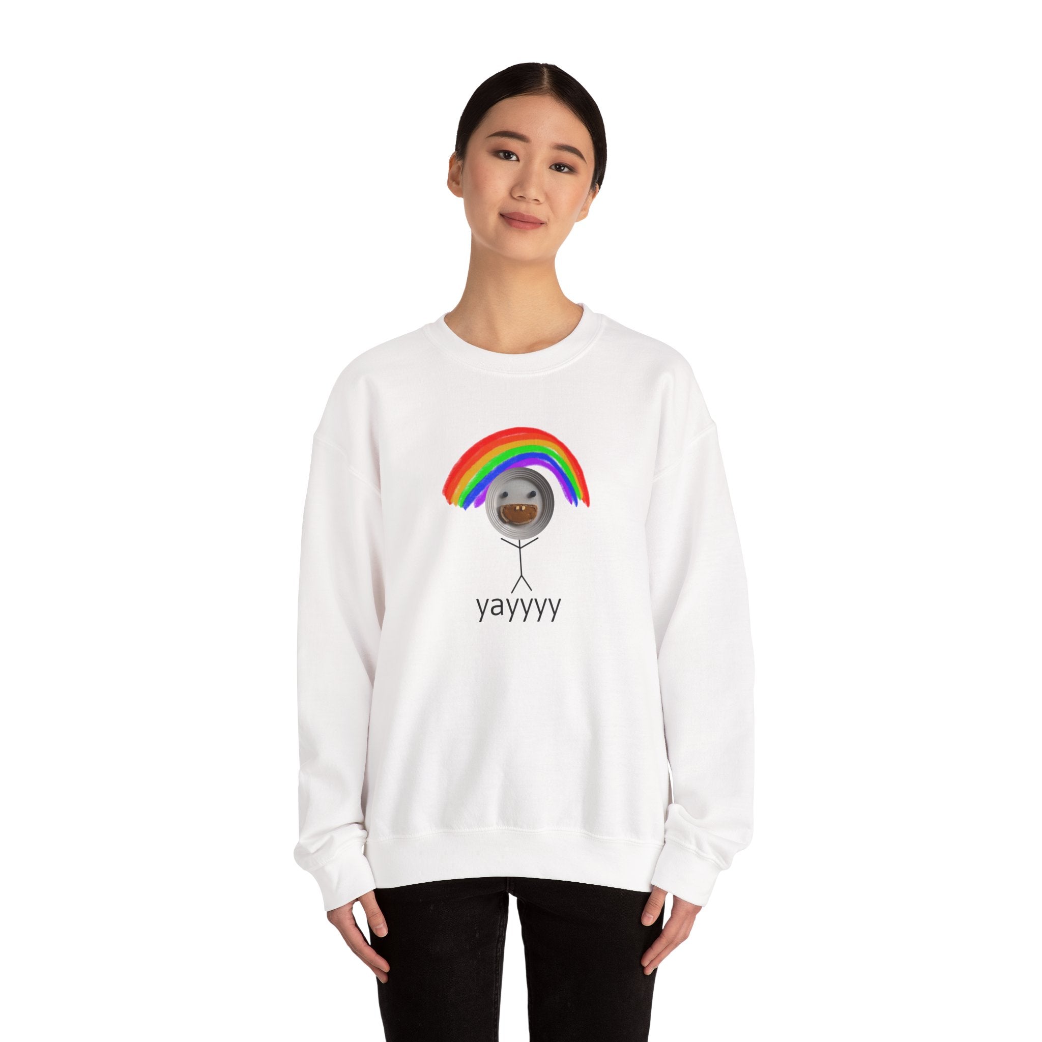 yayyyy rainbow crewneck